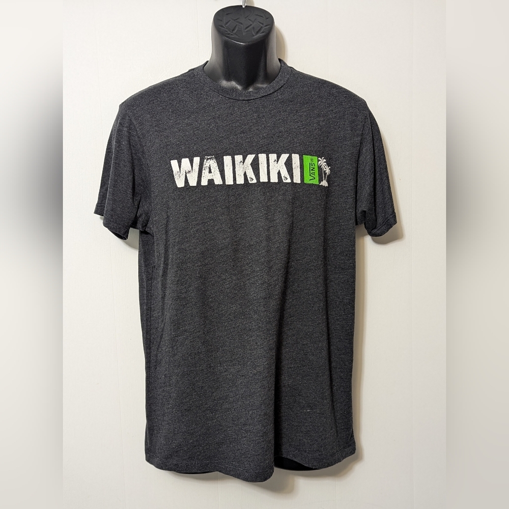 Men's VANS OFF THE WALL ISLAND T SHIRT Grey Size Medium